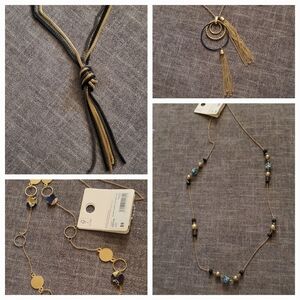 Elegant Gold and Black Necklace Set